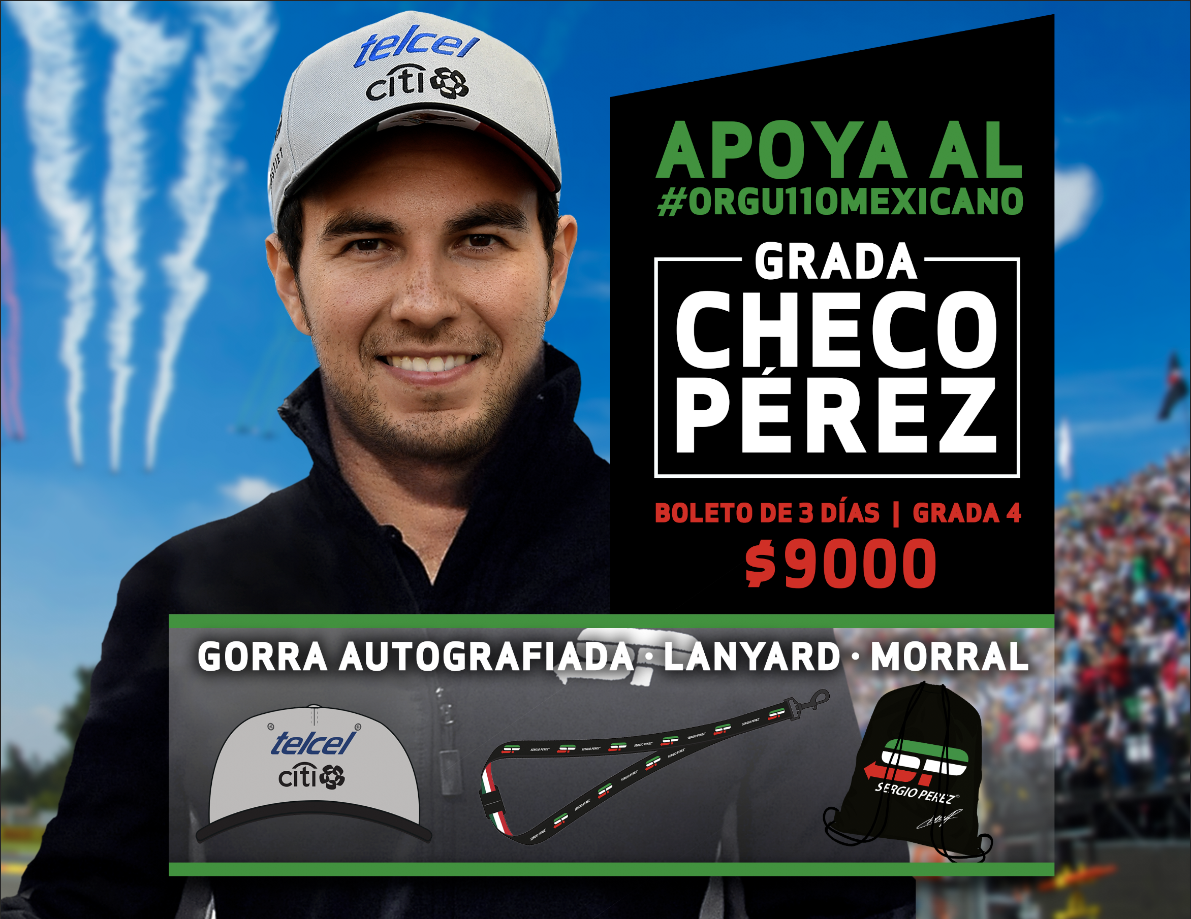 Anuncian que nuevamente habrá “Grada Checo Pérez” para el FORMULA 1 GRAN PREMIO DE MÉXICO 2017™