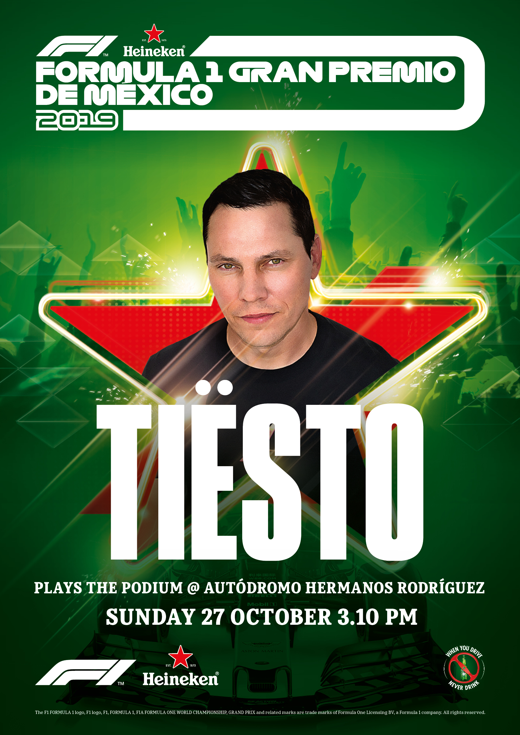 Los beats de DJ Tiësto encenderán el FORMULA 1 GRAN PREMIO DE MÉXICO 2019™