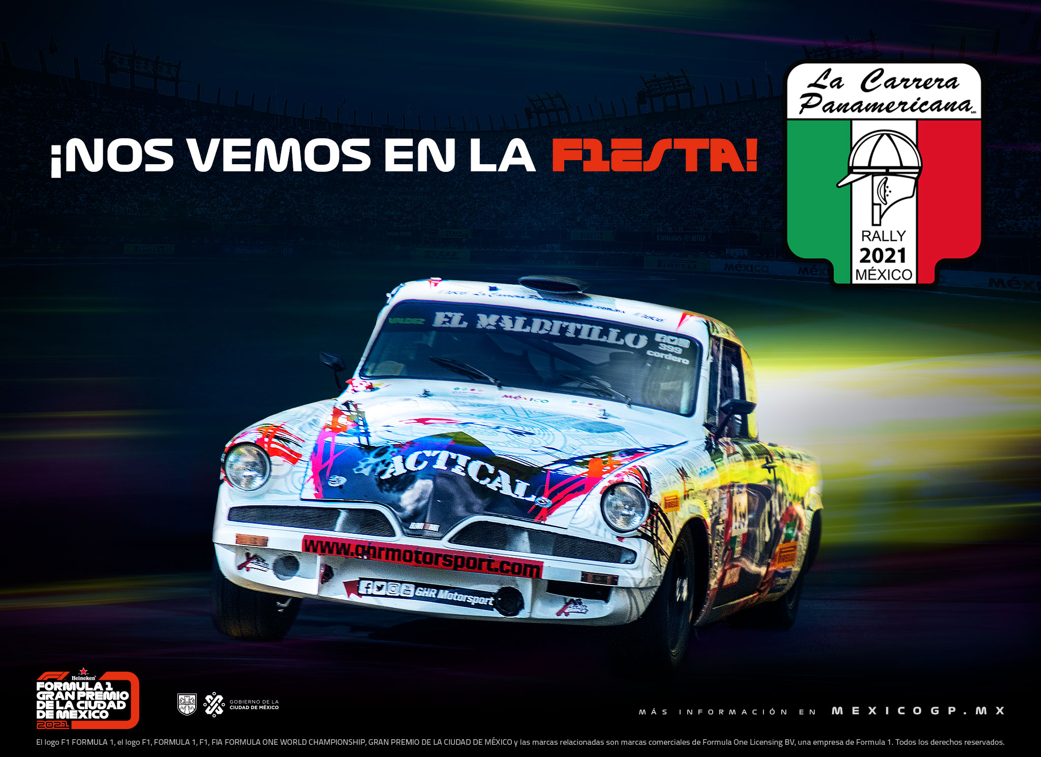 La Carrera Panamericana se confirma como soporte del  FORMULA 1 GRAN PREMIO DE LA CIUDAD DE MÉXICO 2021