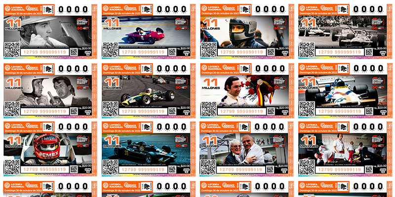 La Lotería Nacional celebra los 60 años de la F1 en México